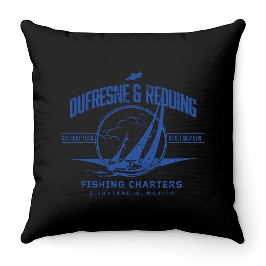 Discover Dufresne & Redding Fishing Charters - Shawshank Redemption - Throw Pillows