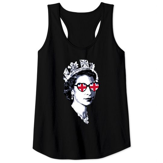 Discover Queen Elizabeth II UK Flag Heart Sunglasses - Queen Elizabeth Ii - Tank Tops