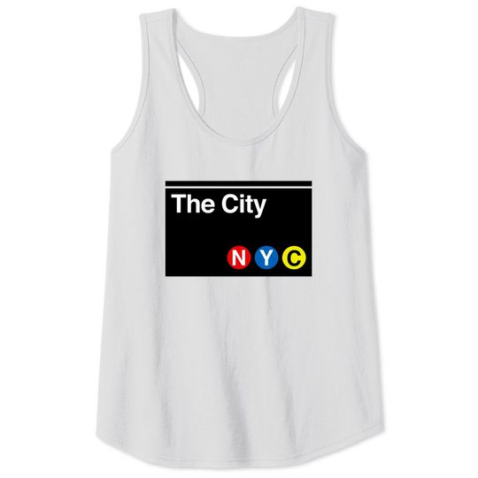 Discover The City Subway Sign - New York City - Tank Tops