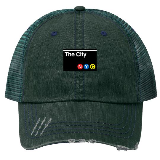 Discover The City Subway Sign - New York City - Trucker Hats