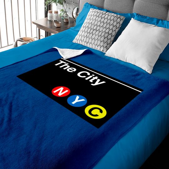 Discover The City Subway Sign - New York City - Baby Blankets