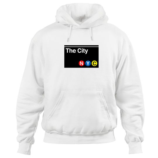Discover The City Subway Sign - New York City - Hoodies