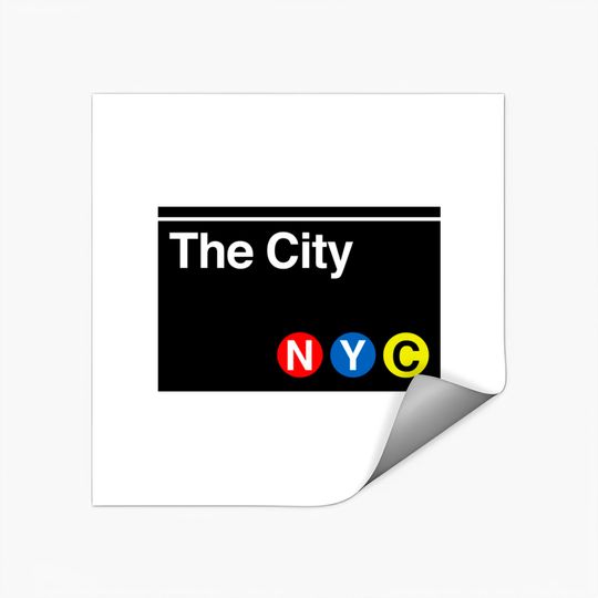 Discover The City Subway Sign - New York City - Stickers