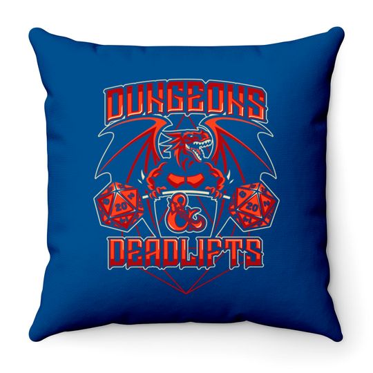 Discover Dungeons and Deadlifts - Dungeons And Dragons - Throw Pillows