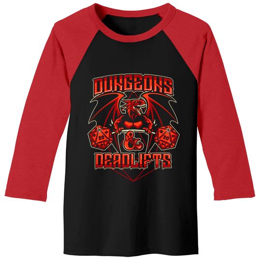Discover Dungeons and Deadlifts - Dungeons And Dragons - Baseball Tees
