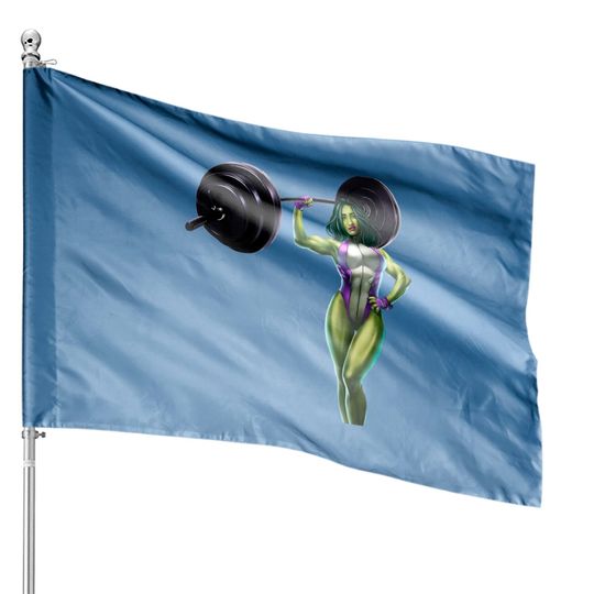 Discover She-Green-Angry lady - Hulk - House Flags