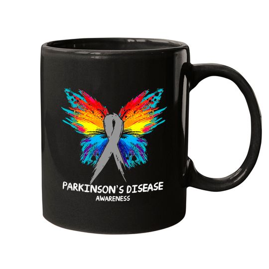 Discover PARKINSON'S DISEASE Awareness butterfly Ribbon - Parkinsons Disease - Mugs