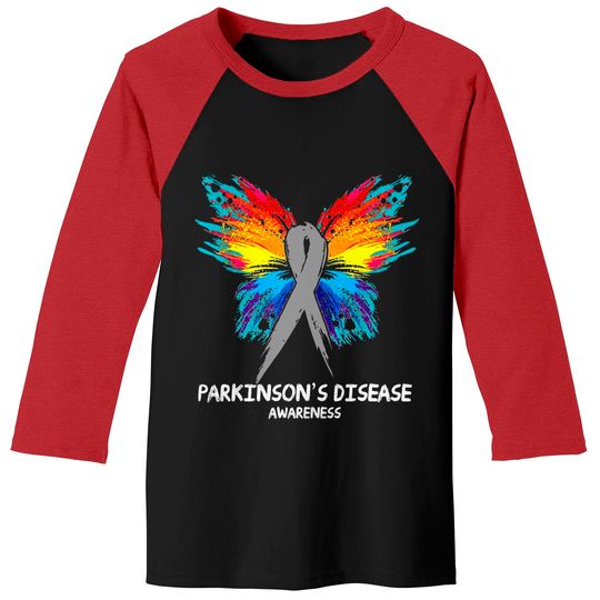 Discover PARKINSON'S DISEASE Awareness butterfly Ribbon - Parkinsons Disease - Baseball Tees