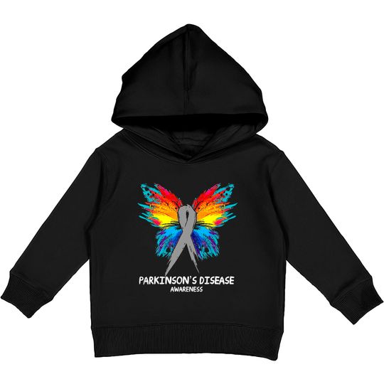 Discover PARKINSON'S DISEASE Awareness butterfly Ribbon - Parkinsons Disease - Kids Pullover Hoodies