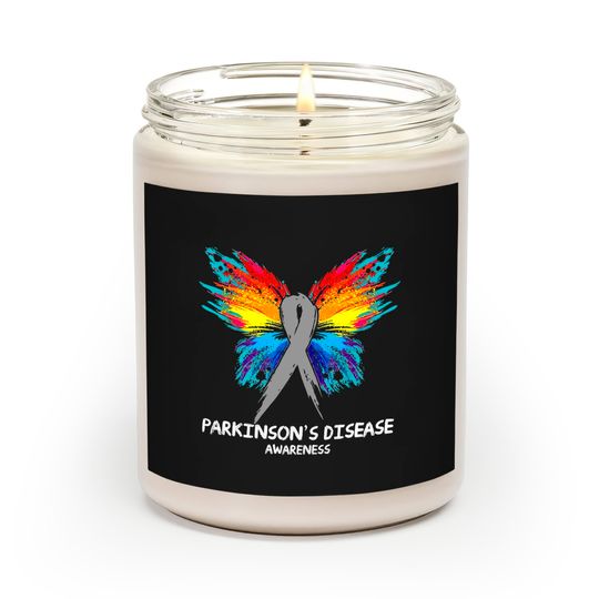 Discover PARKINSON'S DISEASE Awareness butterfly Ribbon - Parkinsons Disease - Scented Candles