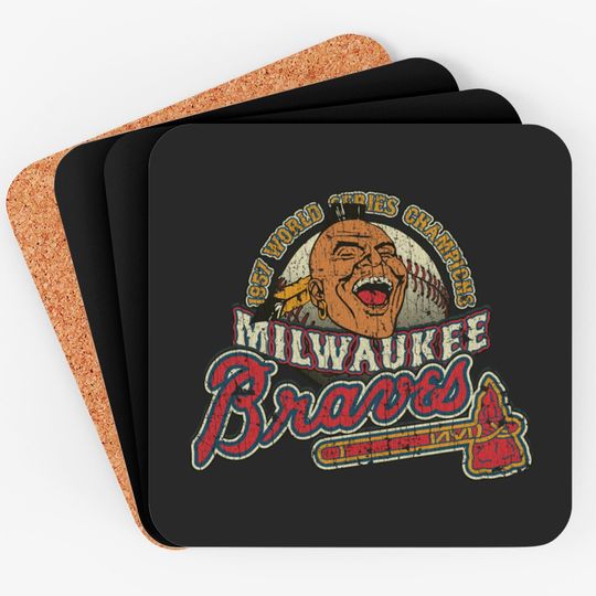 Discover Milwaukee Braves World Champions 1957 - Baseball - Coasters