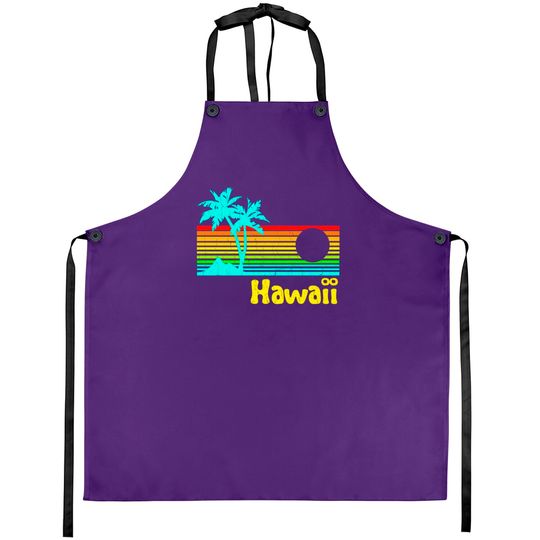 Discover '80s Retro Vintage Hawaii (distressed look) - Hawaii - Aprons