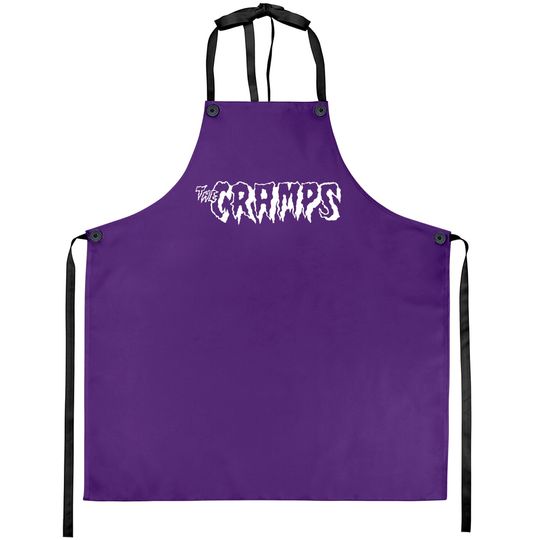 Discover The Cramps Unisex Aprons: Logo - White (Red)