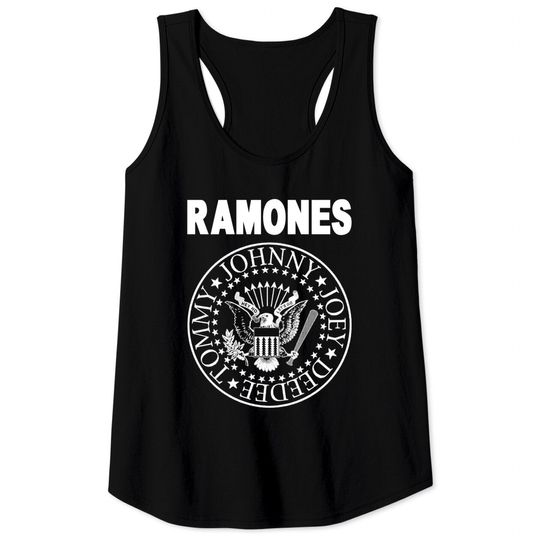 Discover The Ramones Seal Logo Rock Punk Heavy Metal Tee Tank Tops
