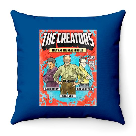 Discover The Creators - Stan Lee - Throw Pillows