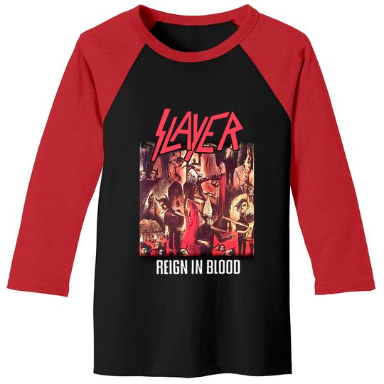 Discover Slayer Reign In Blood Thrash Metal  Tee Baseball Tees