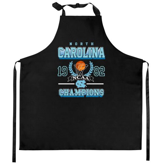 Discover Vintage UNC Collegiate 82 Champions Kitchen Aprons, University Of Basketball