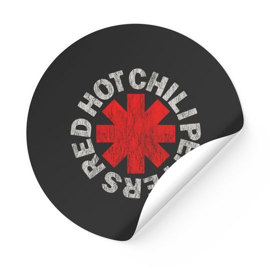Discover Red Hot Chili Peppers Distressed Logo Rock Sticker Stickers