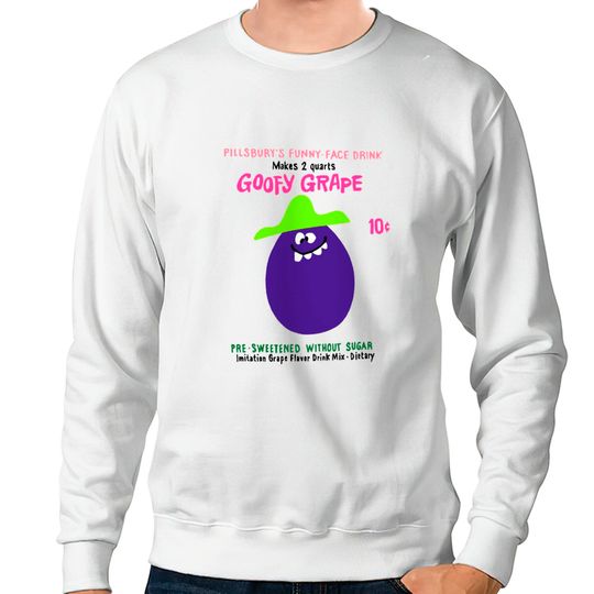 Discover Funny Face Drink Mix "Goofy Grape" - Kool Aid - Sweatshirts