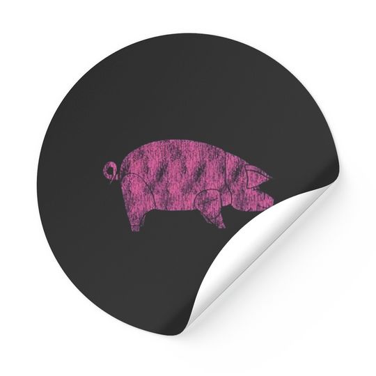 Discover Pink Floyd Animals Pig AWBDG Blue Sticker Stickers