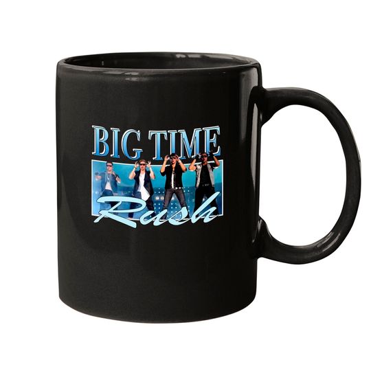 Discover Big Time Rush retro band logo - Big Time Rush - Mugs