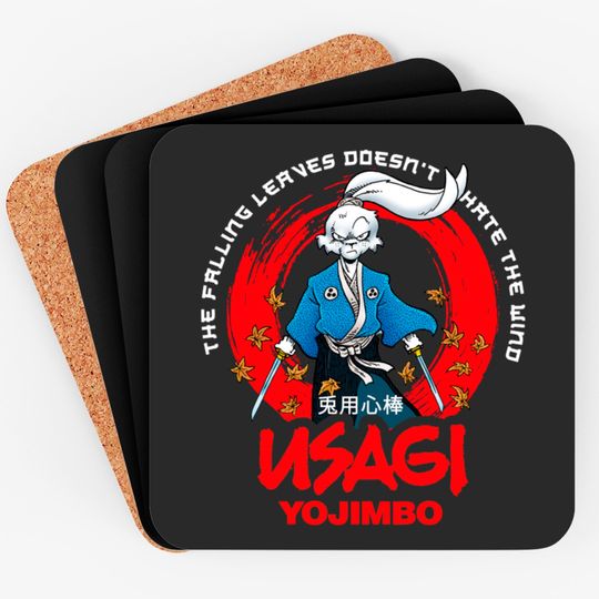 Discover Usagi Yojimbo Falling leaves - Samurai Warrior - Coasters