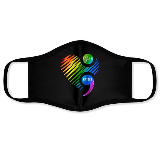 Discover You Matter Don't Let Your Story End Face Mask for LGBT and Gays - Gay Pride - Face Masks