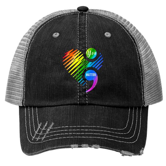 Discover You Matter Don't Let Your Story End Trucker Hat for LGBT and Gays - Gay Pride - Trucker Hats