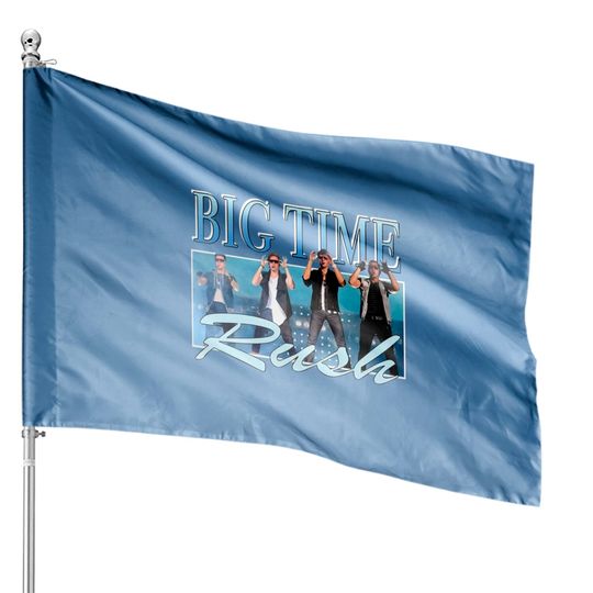 Discover Big Time Rush retro band logo - Big Time Rush - House Flags