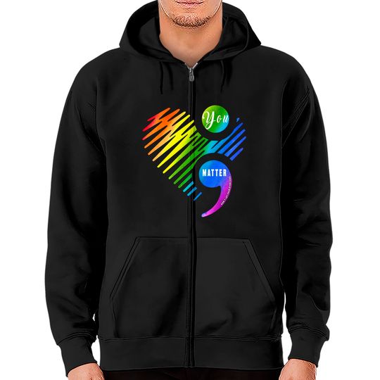 Discover You Matter Don't Let Your Story End Tshirt for LGBT and Gays - Gay Pride - Zip Hoodies