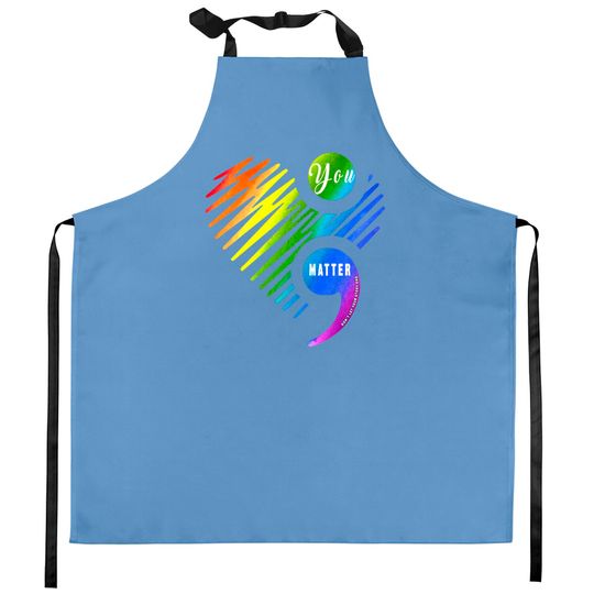 Discover You Matter Don't Let Your Story End Kitchen Apron for LGBT and Gays - Gay Pride - Kitchen Aprons