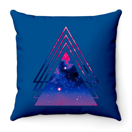 Discover Bi Pride Layered Galaxy Triangles - Bisexual Pride - Throw Pillows