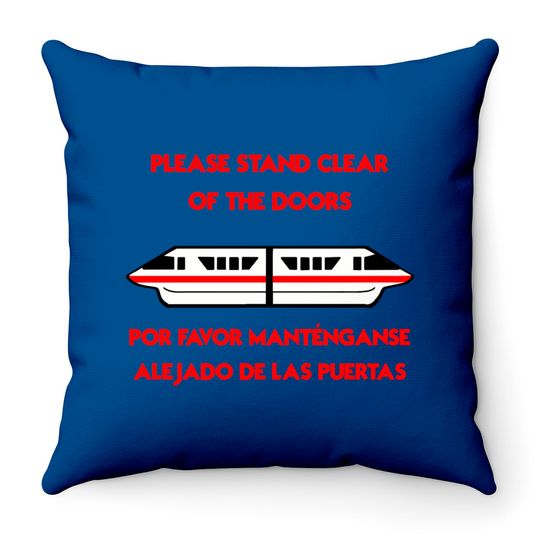 Discover Monorail Warning: Red - Disney - Throw Pillows