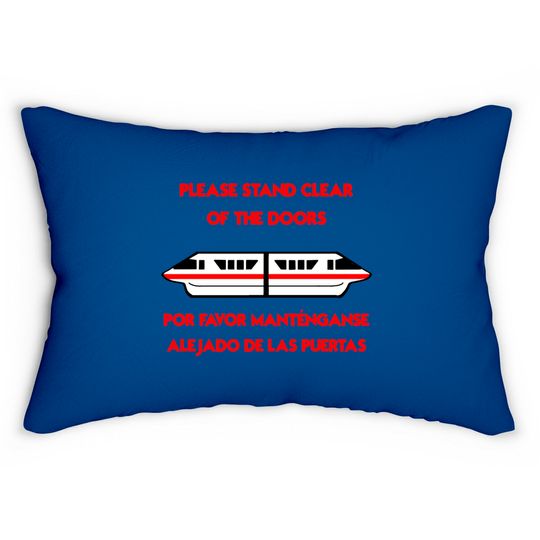 Discover Monorail Warning: Red - Disney - Lumbar Pillows