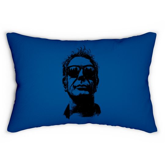 Discover Anthony Bourdain Pencilart - Anthony Bourdain - Lumbar Pillows