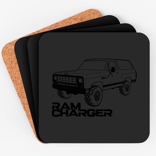 Discover OBS Ram Charger Black Print - Ram Charger - Coasters