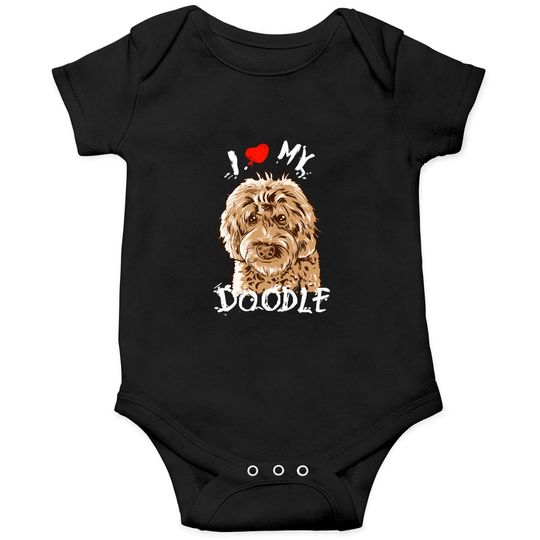 Discover Cute I Love My Goldendoodle Gift Golden Doodle Print - Goldendoodle - Onesies