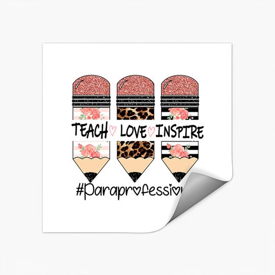 Discover Teach Love Inspire Paraprofessional Crayon Stickers