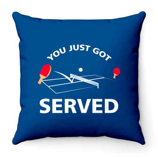 Discover You Just Got Served Ping Pong Throw Pillows