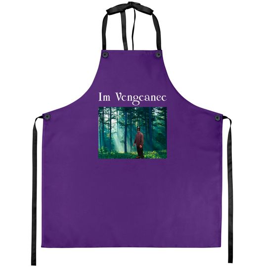 Discover I'm Vengeance Tracksuit Robert Pattinson Standing in the Kitchen Meme Aprons