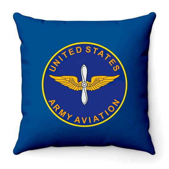 Discover Us Army Aviation Branch Crest Throw Pillows