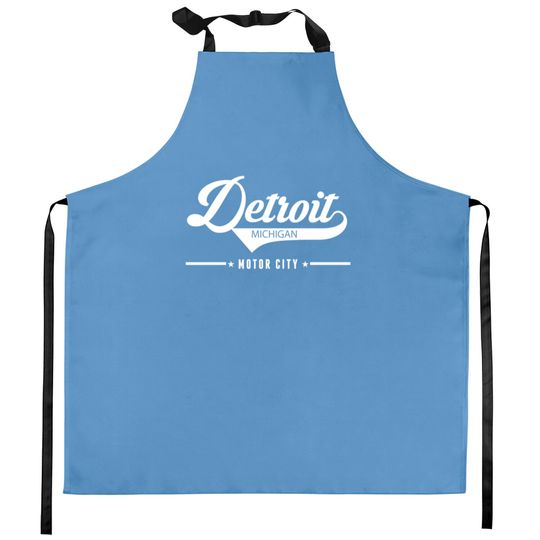 Discover Detroit Michigan Motor City Kitchen Aprons