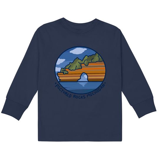 Discover Pictured Rocks Michigan  Kids Long Sleeve T-Shirts