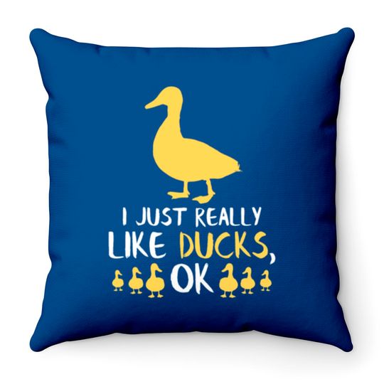 Discover Funny Duck Gifts Funny Bird Lover Fowl Animal Gift Throw Pillows
