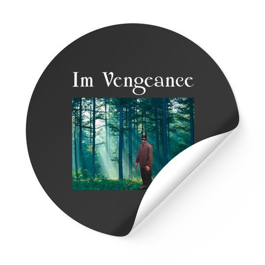Discover I'm Vengeance Tracksuit Robert Pattinson Standing in the Kitchen Meme Stickers