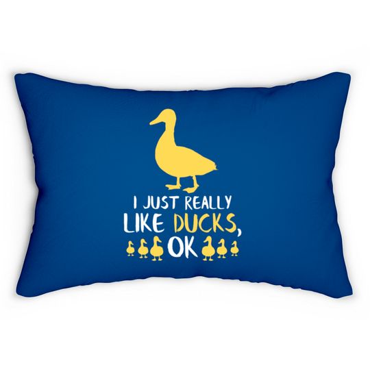 Discover Funny Duck Gifts Funny Bird Lover Fowl Animal Gift Lumbar Pillows
