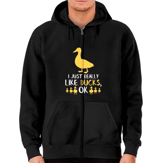 Discover Funny Duck Gifts Funny Bird Lover Fowl Animal Gift Zip Hoodies