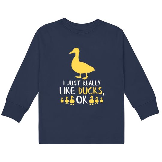 Discover Funny Duck Gifts Funny Bird Lover Fowl Animal Gift  Kids Long Sleeve T-Shirts