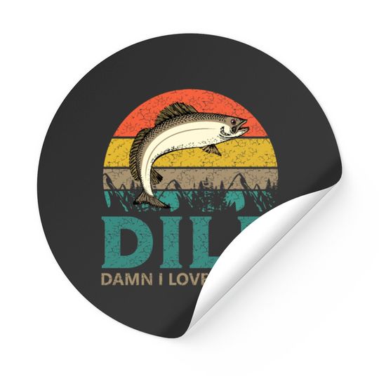Discover DILF - Damn I love Fishing! Stickers