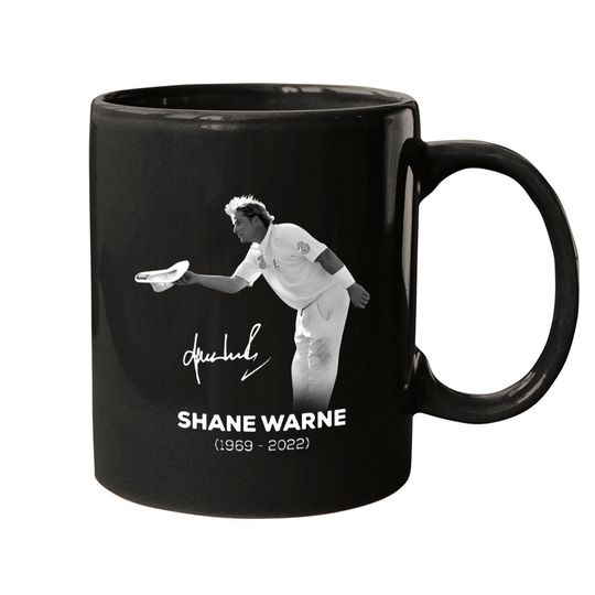 Discover RIP Shane Warne Signature Mugs, Memories Shane Warne  1969-2022 Mugs